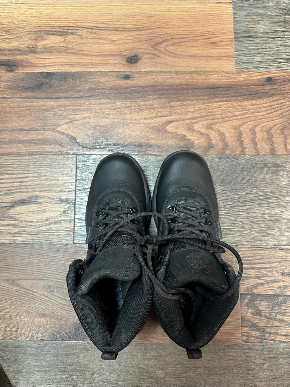 Timberland Black Lace-Up Work Boots
